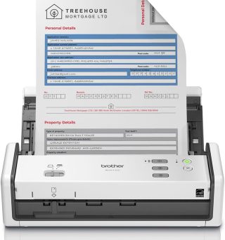 Brother ADS-1300 Compact Desktop Scanner | Scan Speeds of Up to 30ppm | Single Pass Double-Sided Scanning