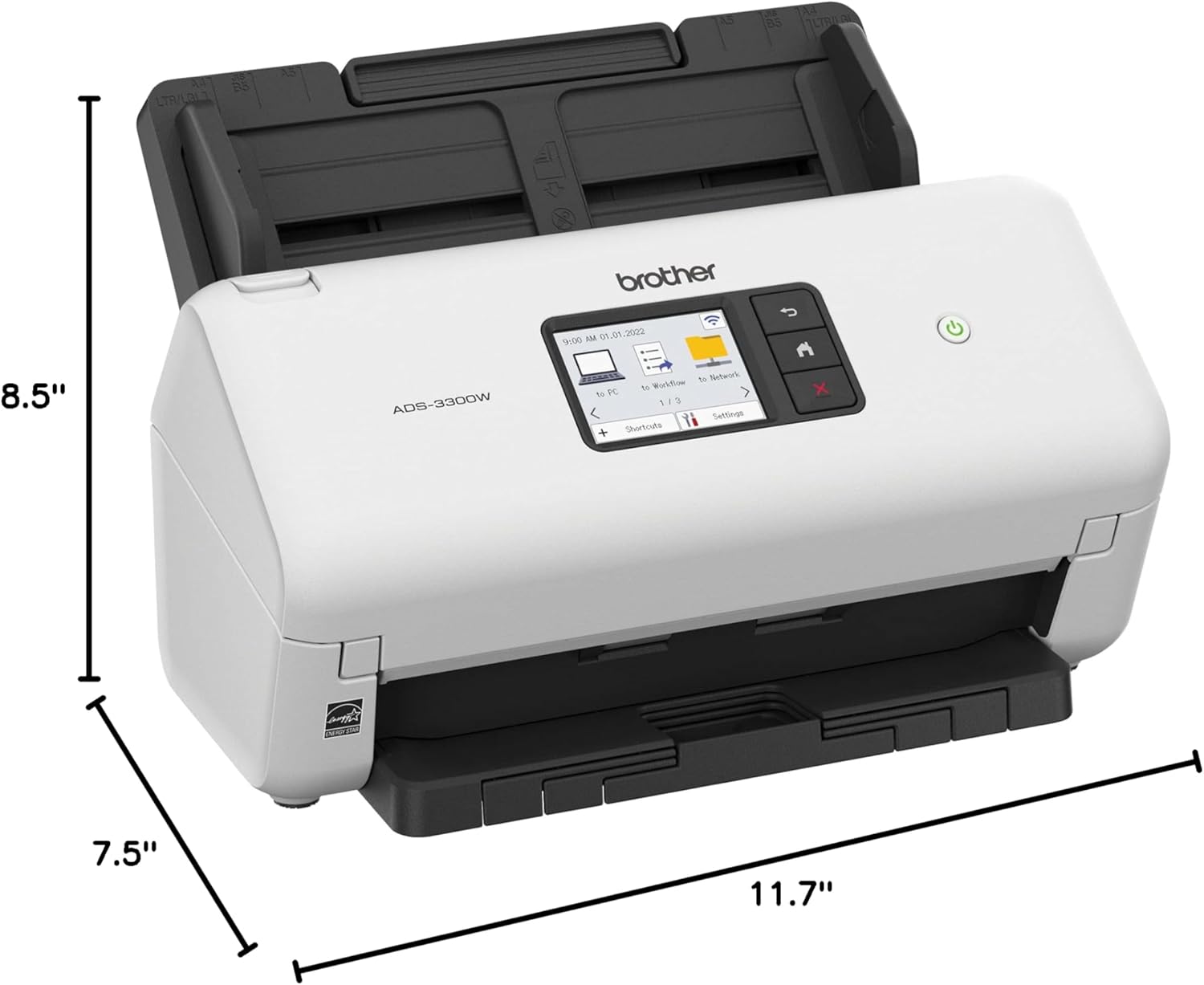 Brother ADS-3300W Wireless, High-Speed Desktop Scanner | 2.8-inch Touchscreen | Scans Up to 40ppm1 - Image 6